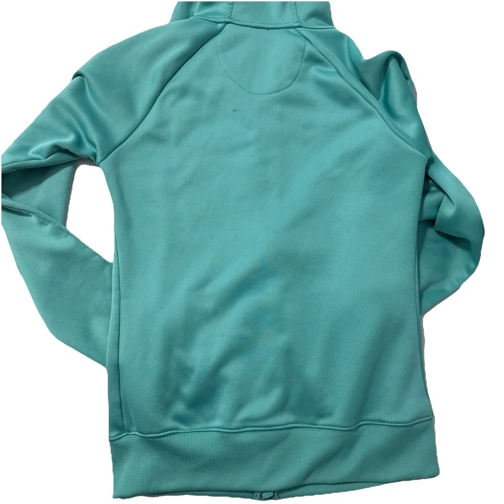 BURTON SNOWBOARD Full Zip Hoodie Sweatshirt Jacket Turquoise Size Small‎